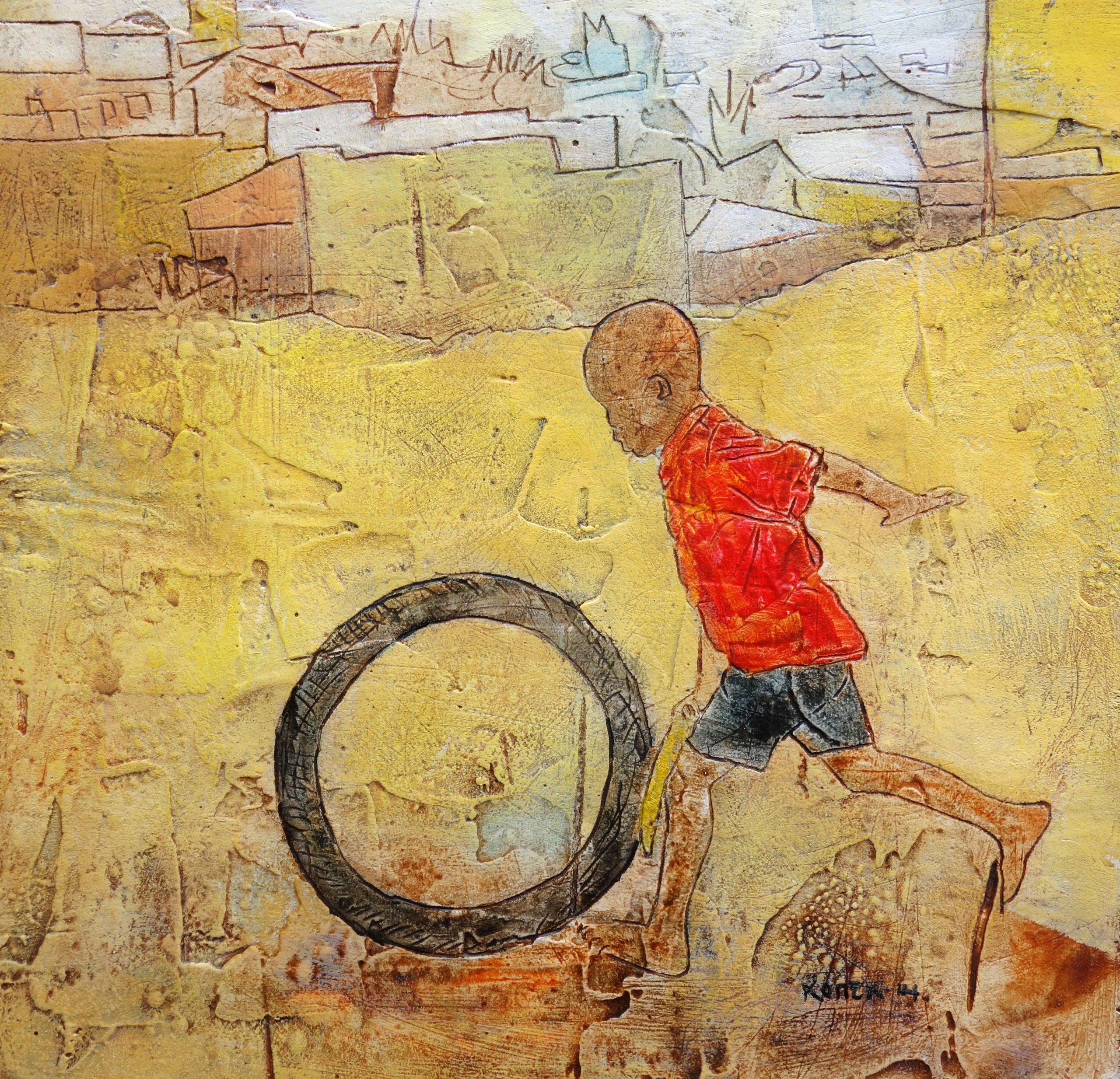 2014.my wheels.acrylics.paste on board .18cm 18cm scaled 2014.my wheels.acrylics.paste on board .18cm 18cm scaled