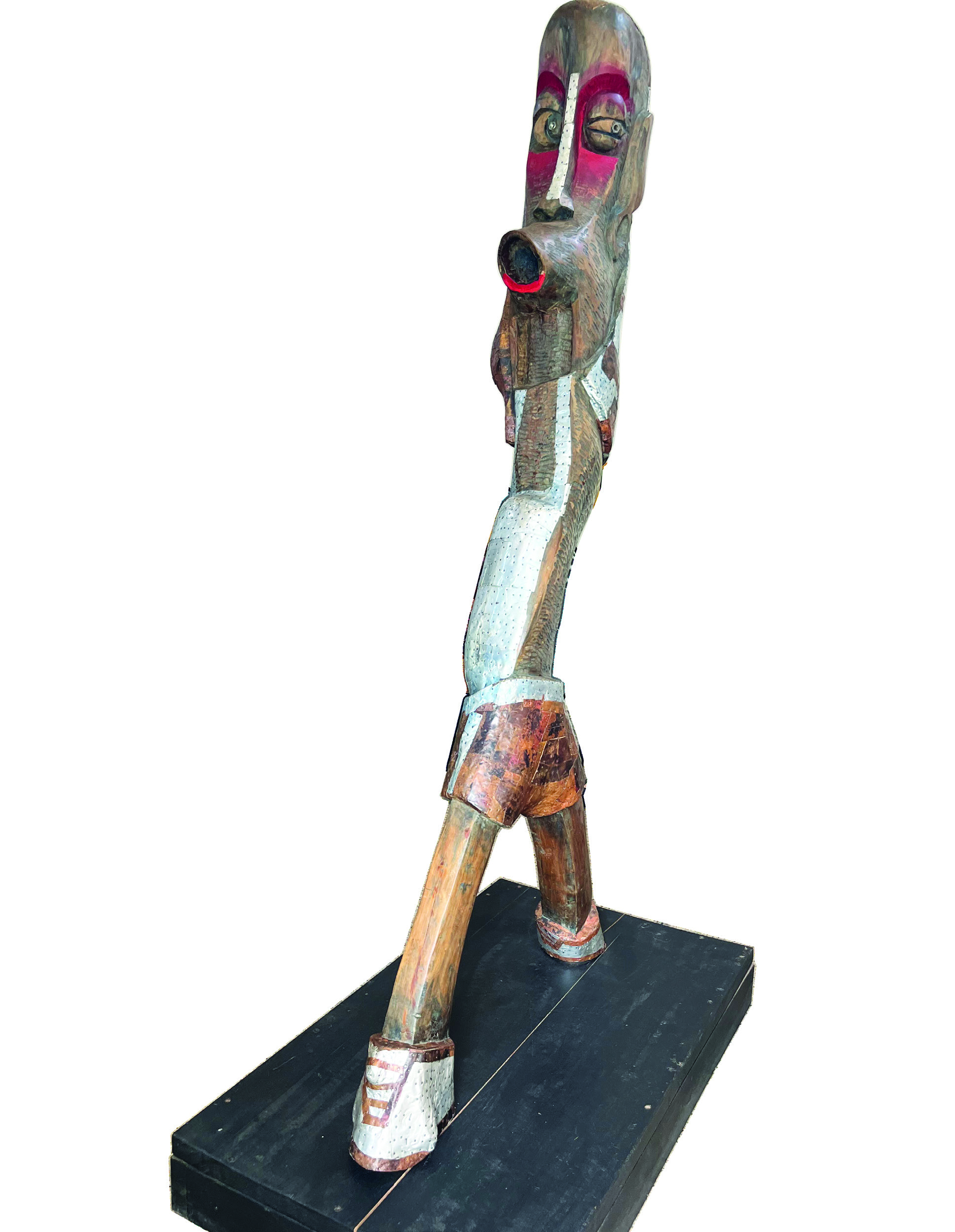 c6ae3c1a13f360i4 33 Im0 Lilian Nabulime, Rumor-monger, 2023, wood and metal, 193 x 81 x 35 cm