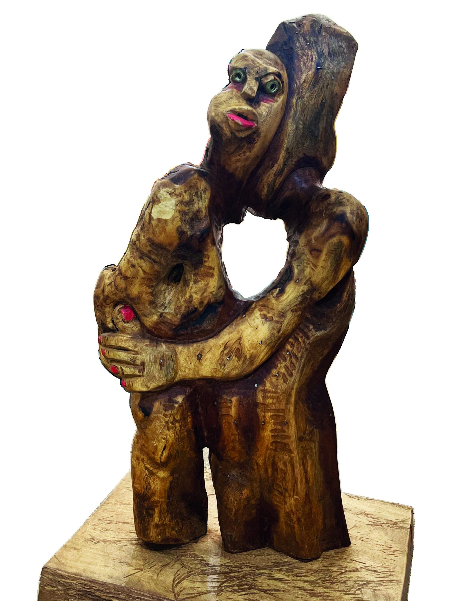 c6ae3c1a13f360i4 40 Im0 scaled Lilian Nabulime, The Struggle to Live, 2002-04, wood, steel, copper plates and nails, 177 x 35 x 11 cm