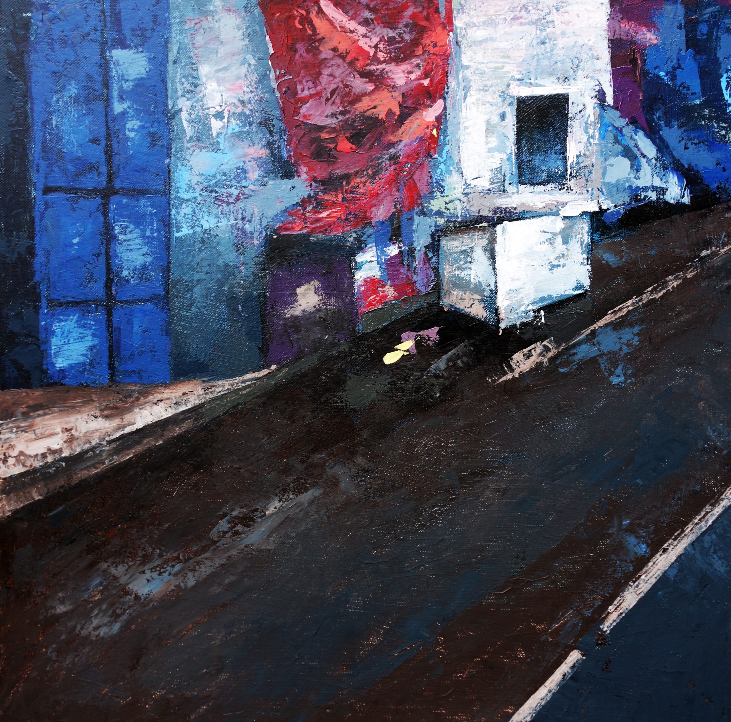 Abandoned, 2017, acrylic on canvas, 40 x 40 cm