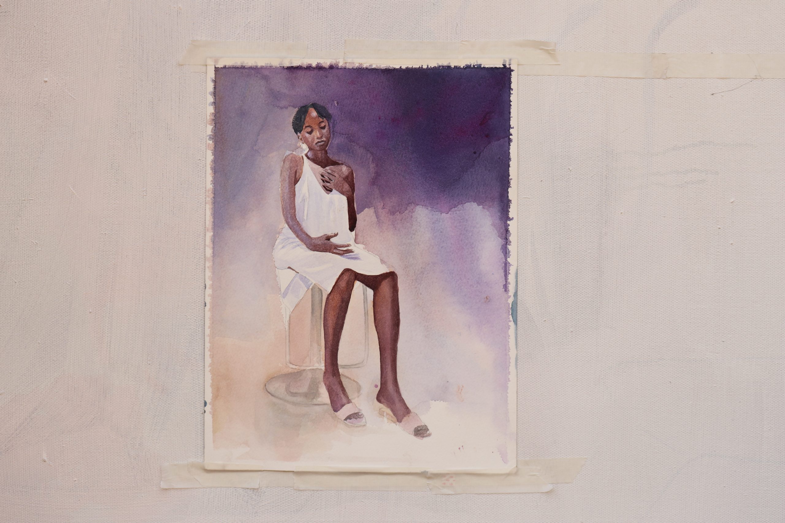 I Remember Feb. 13, 2023, watercolor, 40 x 30.5 cm