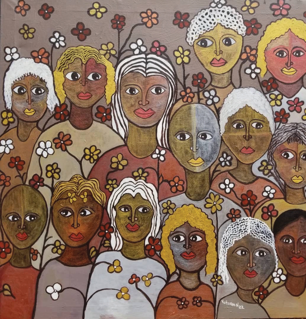 Lilian Nabulime, Feminine, 2011, wood and copper, 50 x 55 x 165 cm