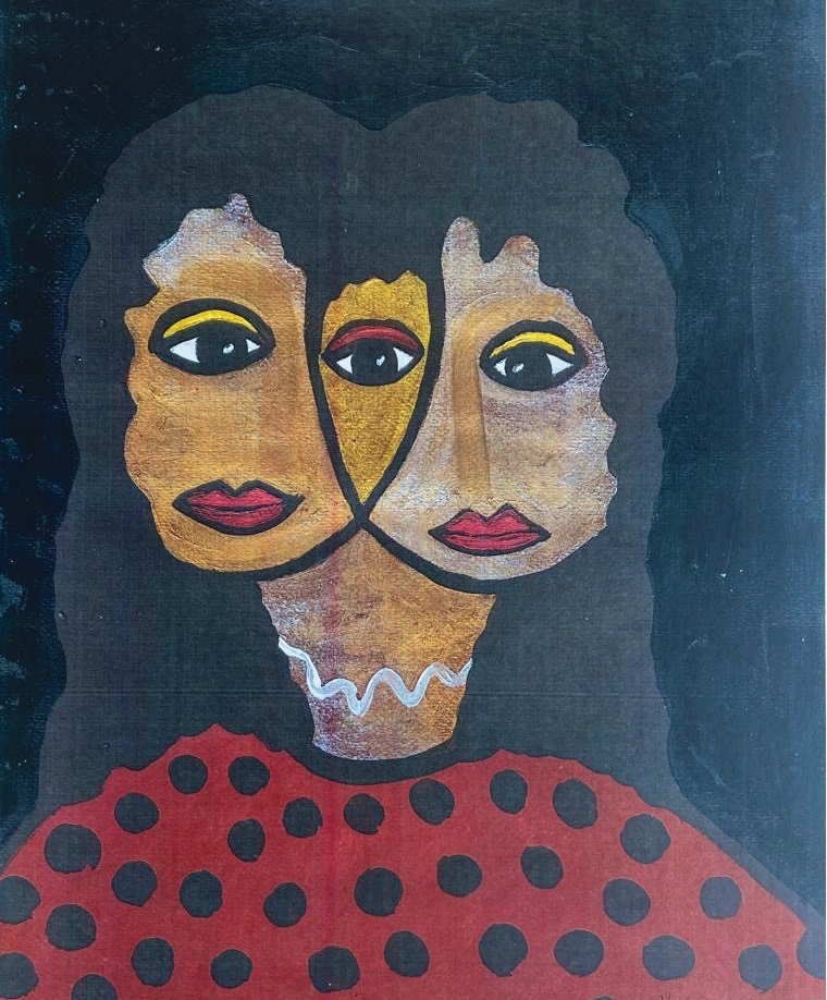 Lilian Nabulime, The Struggle to Live, 2002-04, wood, steel, copper plates and nails, 177 x 35 x 11 cm